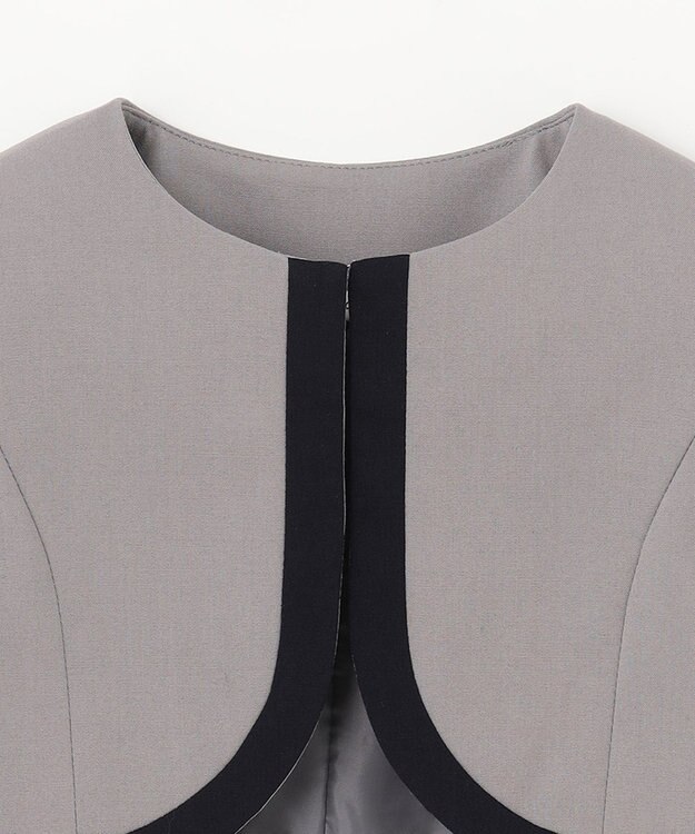 ANY KIDS ボレロ付き ワンピース グレー×ネイビーチェック