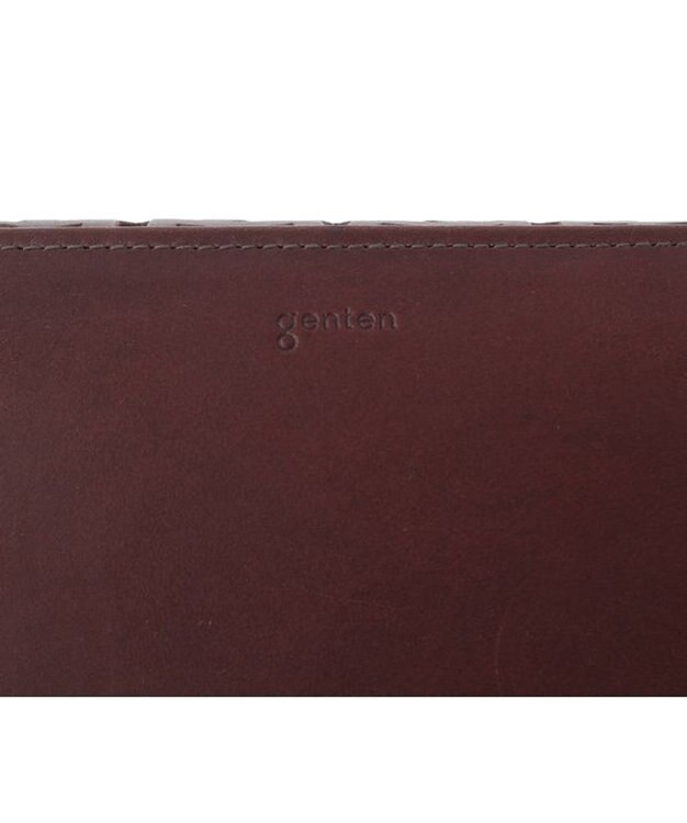 genten カットワーク フラップ長財布 ノウチャ
