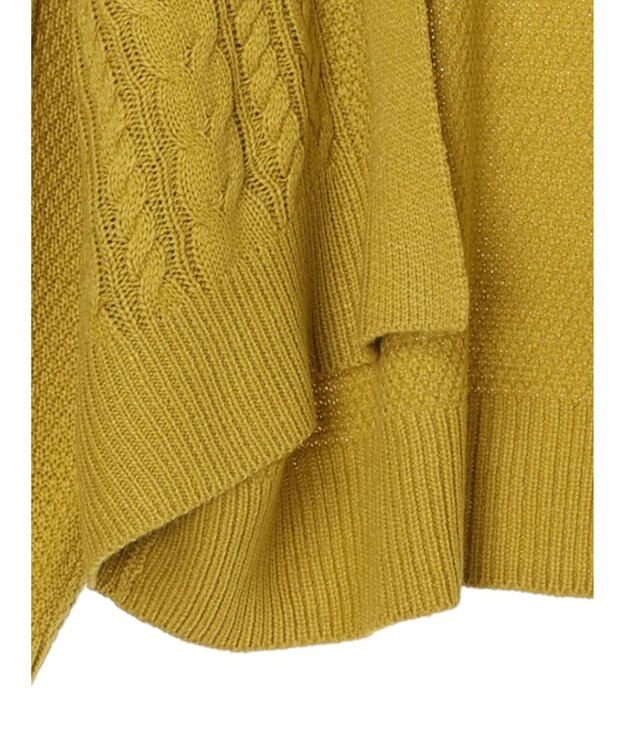 Green Parks 着流しケーブルカーディガン Yellow