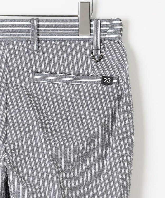 23区GOLF 【MEN】【撥水・ストレッチ】サッカーストライプ フルレングスパンツ ライトグレー系2