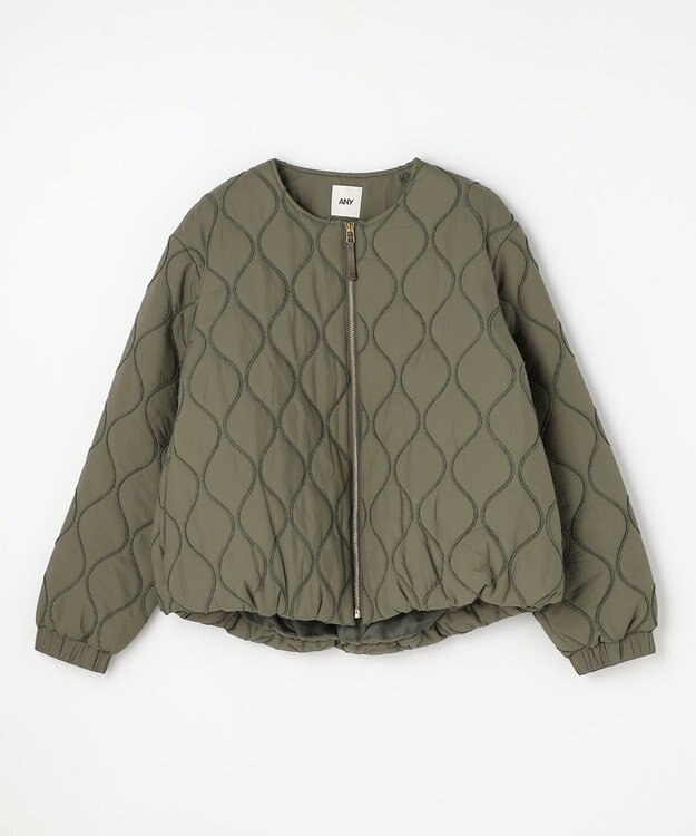 ANY L モールキルトブルゾン カーキ