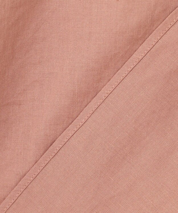 JOSEPH HOMME 【LEON 掲載】リネンストレッチブロード　バンドカラーシャツ ライトオレンジ系