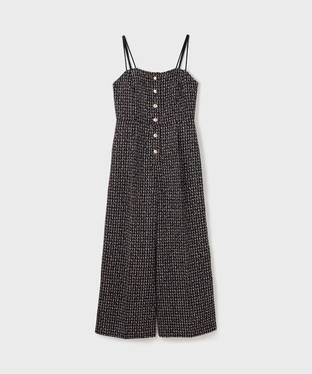 GRACE CONTINENTAL ツイードサロペット マルチ