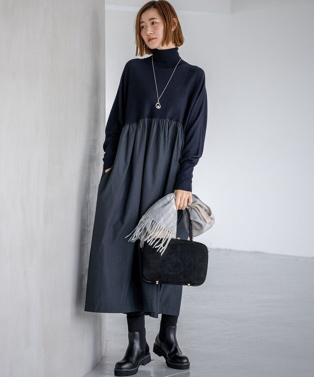 23区 【WEB&一部店舗限定】スエード ボストン バッグ ブラック系