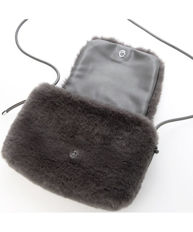 UNBILLION カシュカシュ cachecache / エコファーシンプルフラップショルダー GY