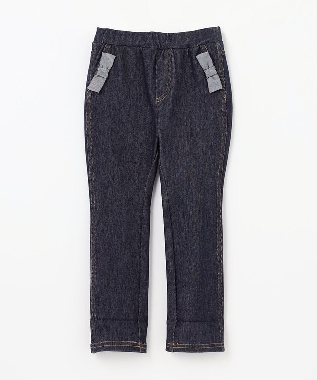 組曲 KIDS 【80-100㎝】デニムニット パンツ ネイビー系