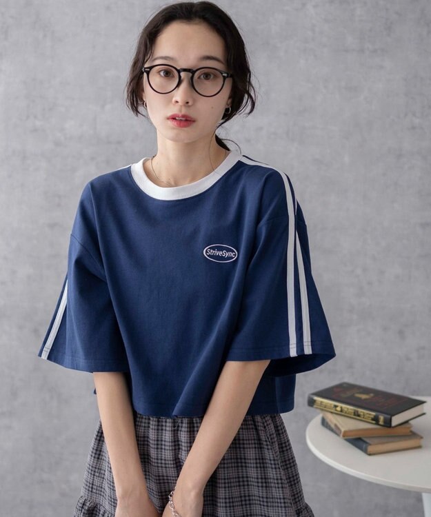 WEGO ライングラフィックショートT ネイビー