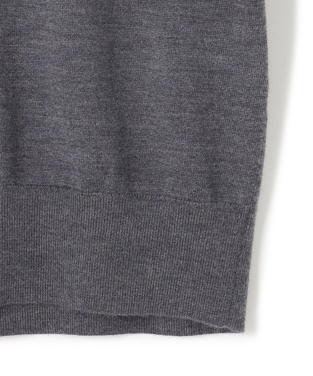 23区 【洗える】ウーステッドウール ボウタイ ニット グレー系