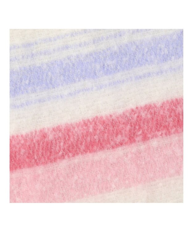 MOONBAT estaa ボリュームマフラー マルチボーダー／手洗い可 オフホワイト