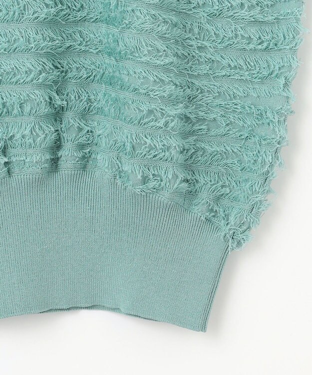 組曲 【WEB限定】カットジャガードドルマンスリーブ ニット ブルー系