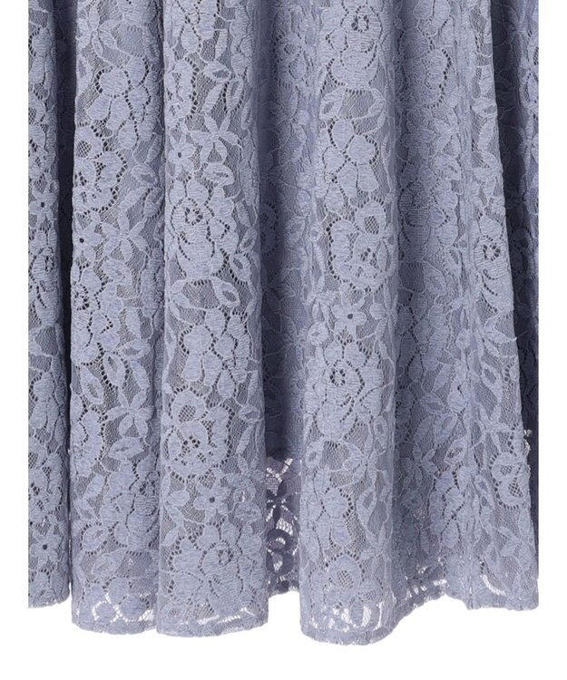 earth music&ecology 起毛レースフレアスカート Grayish Blue