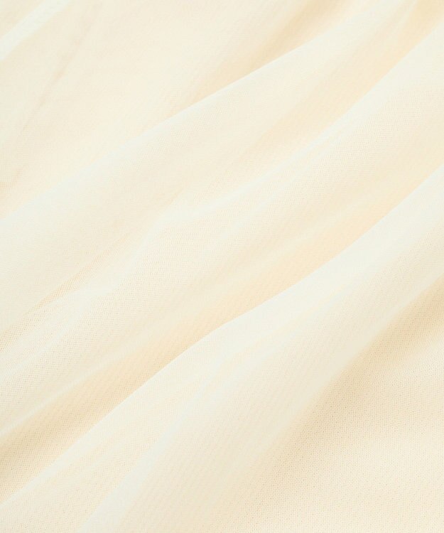 earth music&ecology ＳＥＴ２点チュールバルーンブラウス＋ロゴタンク Ivory