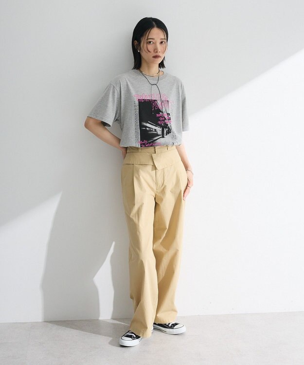 Green Parks ・ＤＯＵＢＬＥ　ＦＬＡＧＳ　フォトプリントＴＥＥ Gray Mixture