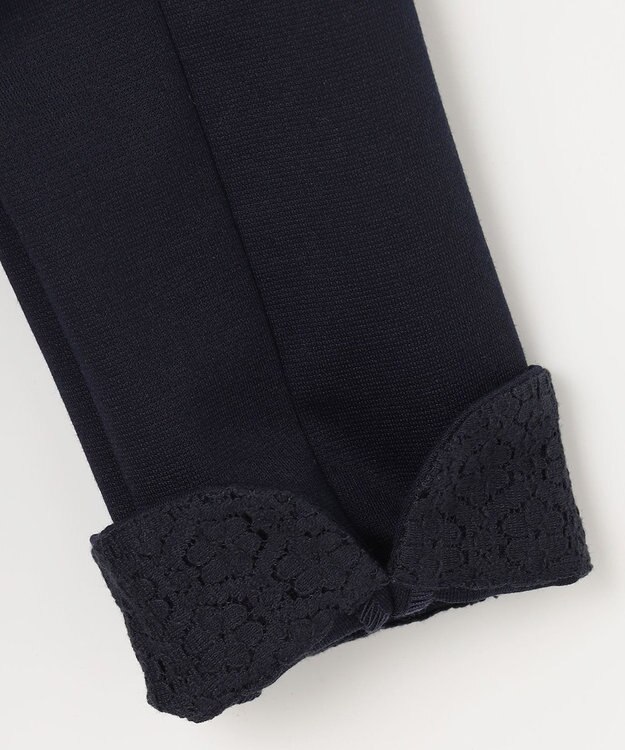 ANY KIDS 襟付き 長袖 ワンピース ネイビー