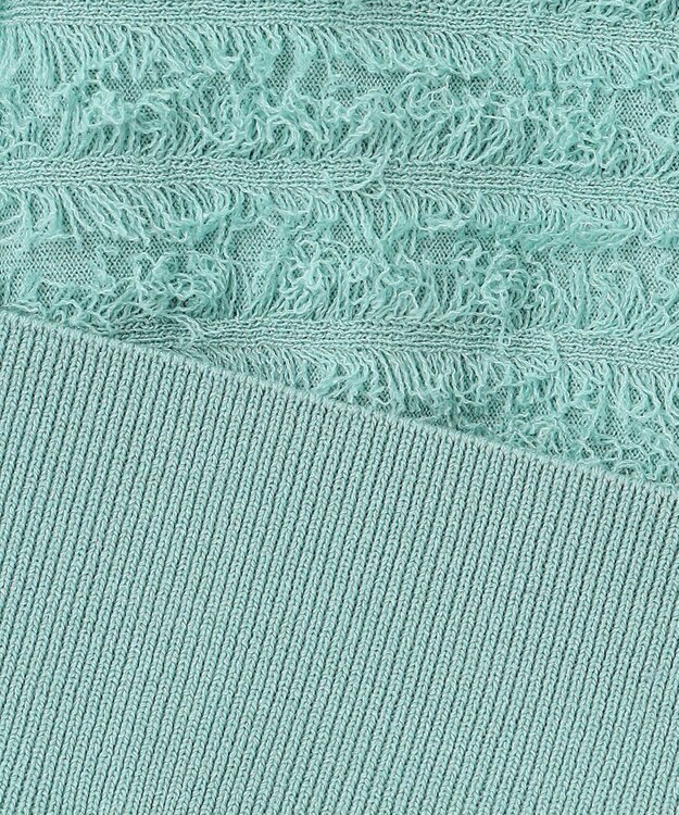 組曲 【WEB限定】カットジャガードドルマンスリーブ ニット ブルー系