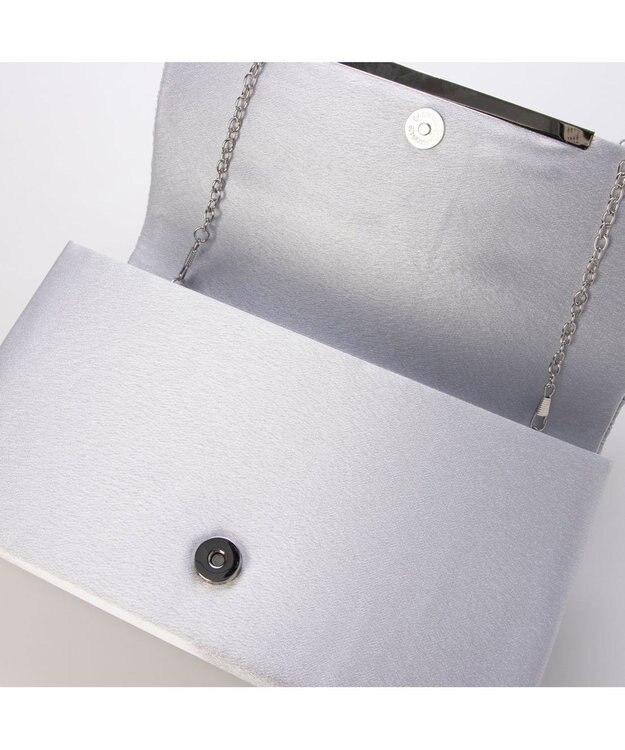 UNBILLION カシュカシュ cachecache / チェーンショルダー付きクラッチバッグ シルバー