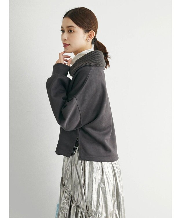 Green Parks ・ＥＬＥＮＣＡＲＥ　ＤＵＥ　スエードポンチハーフＺＩＰ Charcoal Gray