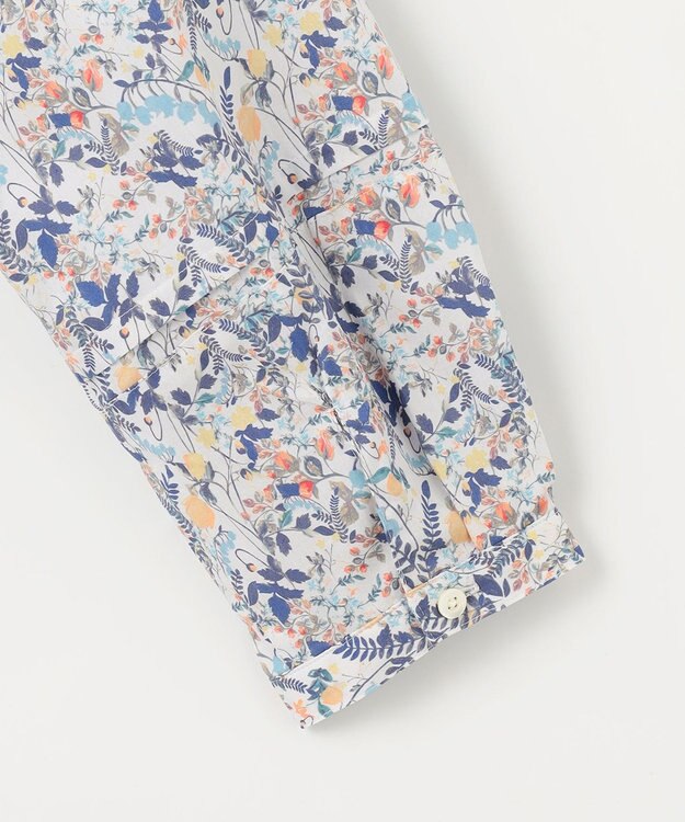 J.PRESS LADIES 【洗える】Liberty バンドカラー プルオーバー ブラウス オフ系