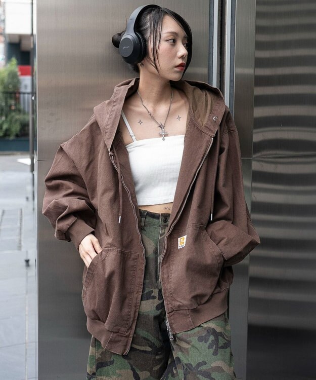 WEGO ワーカーズフードブルゾン ブラウン