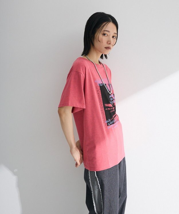 Green Parks ・ＤＯＵＢＬＥ　ＦＬＡＧＳ　フォトプリントＴＥＥ Pink