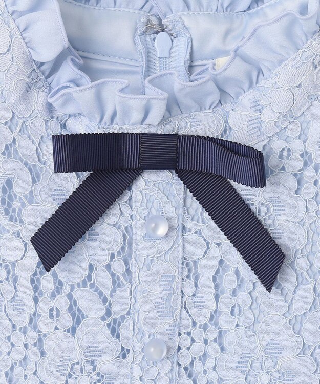 組曲 KIDS 【150-170㎝】レースシフォン ワンピース サックスブルー系