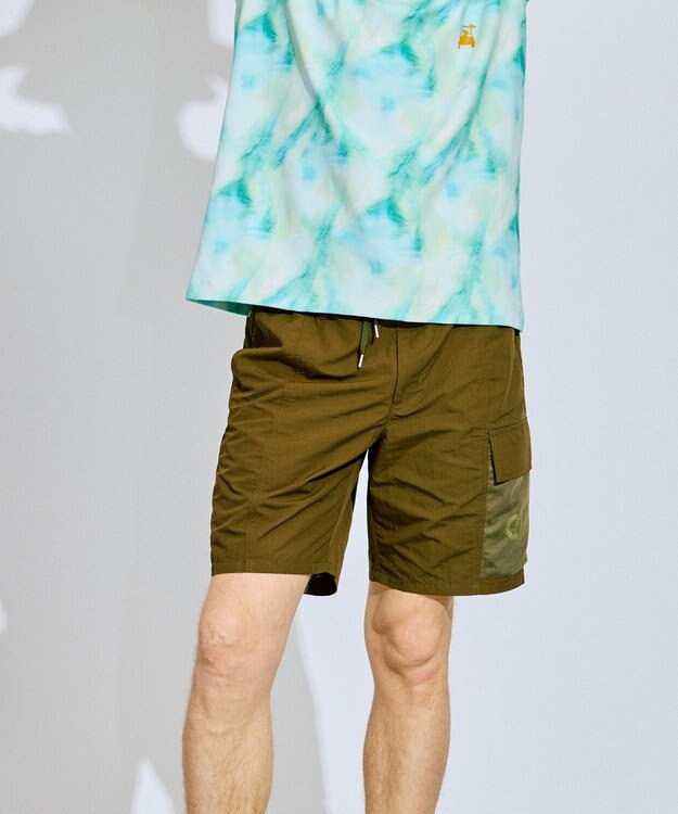 PW CIRCULUS 【MEN】メッシュカーゴショーツ ゴルフ カーキ系