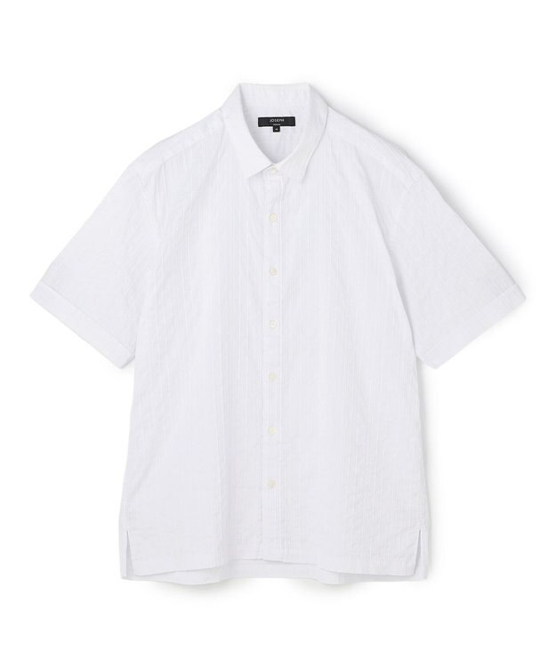 JOSEPH HOMME 【新素材】タックドビーストレッチ 　レギュラーカラー半袖シャツ ホワイト系