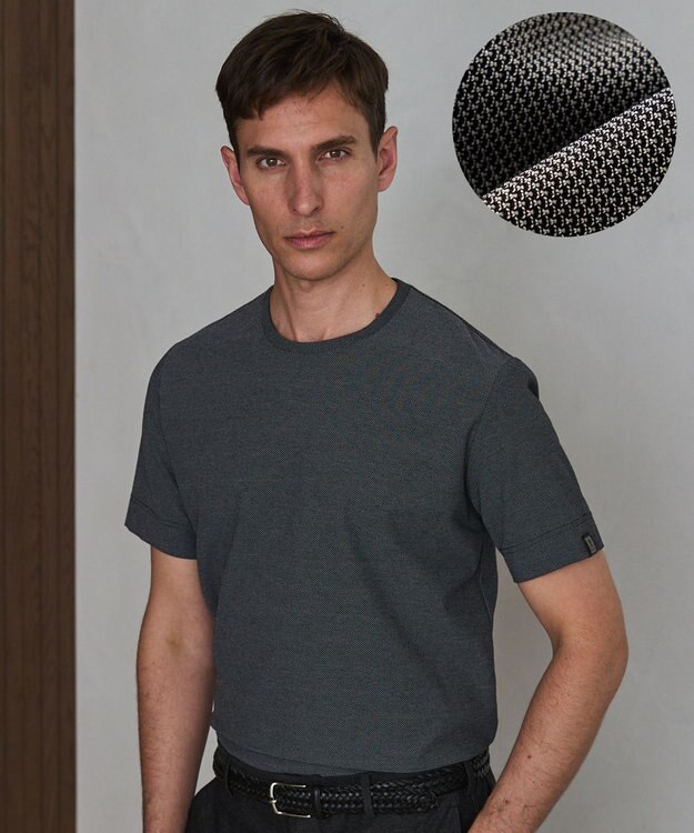 GOTAIRIKU キングサイズ登場【サラサラ/高通気】仕事で着られる 鹿の子 BIZ Tシャツ ライトグレー系