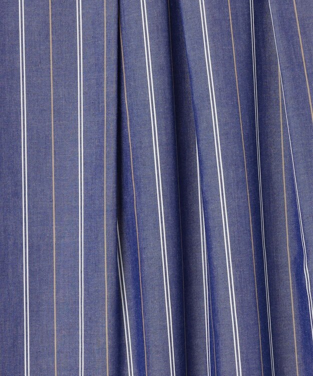 J.PRESS LADIES 【洗える】 セルロース タイプライター ストライプ フレアー スカート ネイビー系1