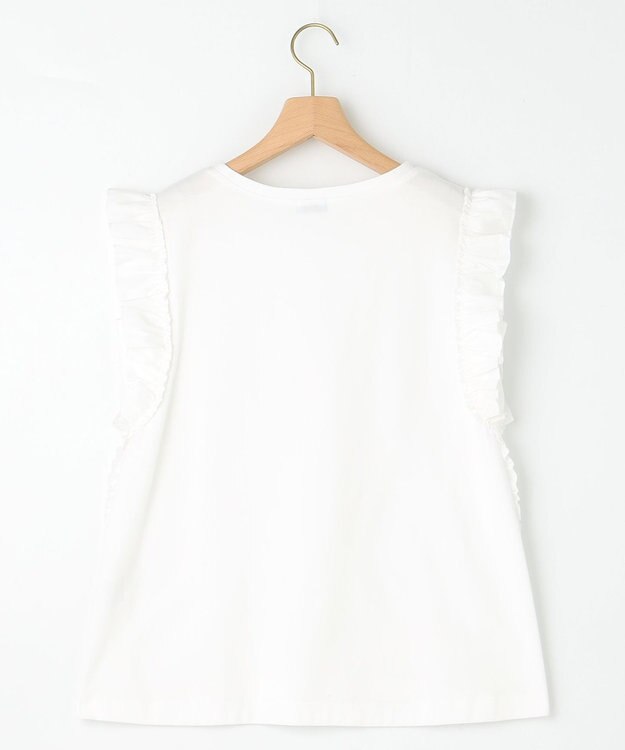 組曲 L Jazzy-Jersey フリル袖Ｔシャツ アイボリー系