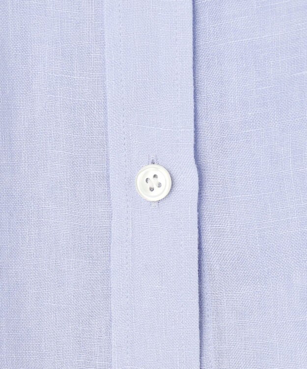 23区 S 【洗える】LIBECOリネン クロップド シャツ ライラック系