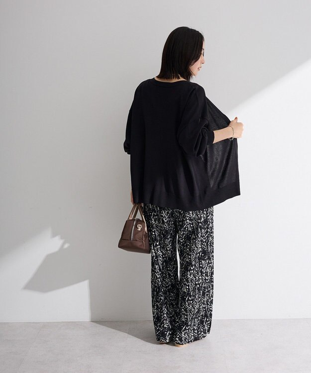 Green Parks ＶネックＺＩＰカーディガン Black
