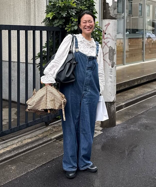 woadblue 【157】Deck-Overall デニムオーバーオール VINTAGE BLUE