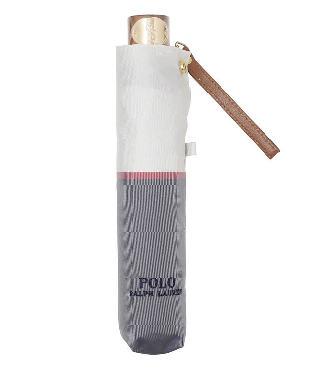 MOONBAT POLO RALPH LAUREN(ポロ ラルフローレン) 折りたたみ傘 ロゴ刺繍 バイカラー ネイビーブルー