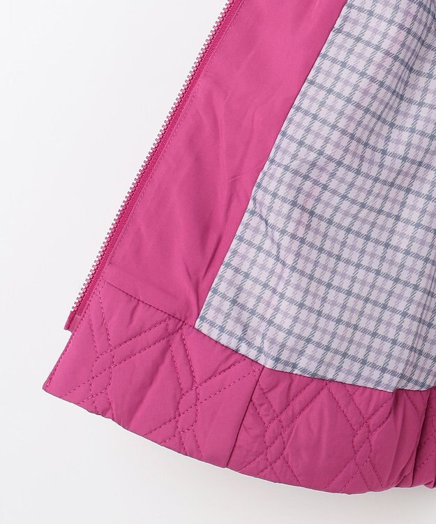 組曲 KIDS 【90-100㎝】中綿キルト コート ラズベリー系