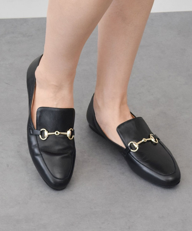 INTER-CHAUSSURES 【FABIO RUSCONI】サケットビットローファー ブラック