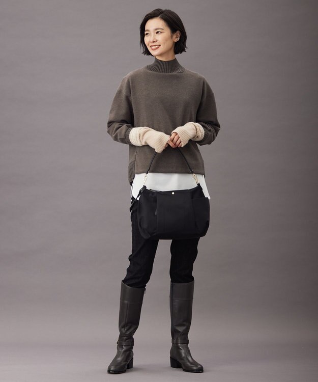 J.PRESS LADIES ピュアカシミヤ アームウォーマー ベージュ系1