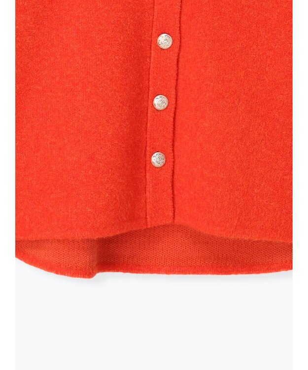 Te chichi 起毛ミドルVネックカーディガン オレンジ