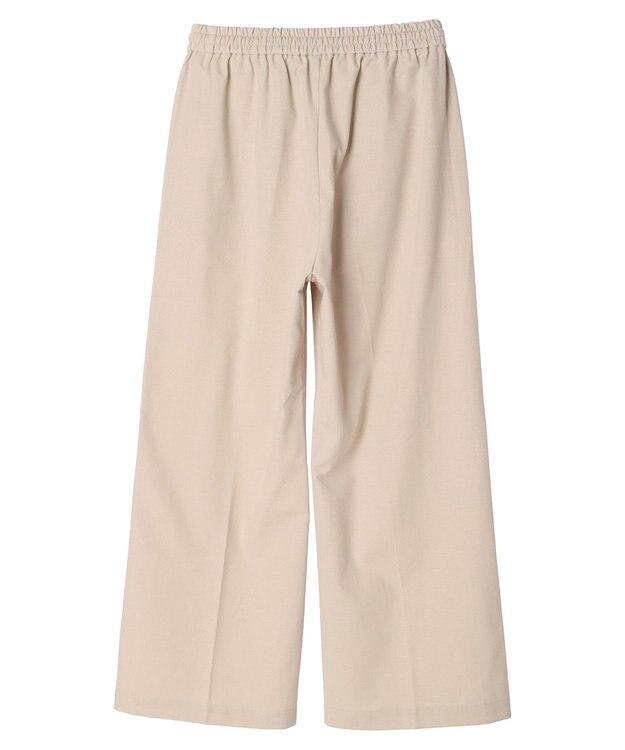 Green Parks 綿麻混イージーワイドパンツ Light Beige
