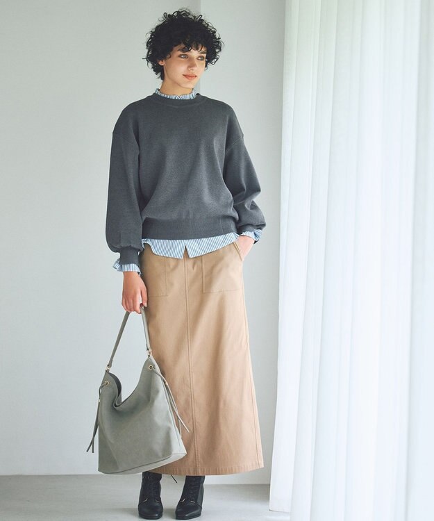 ANY スウェットライクニット グレー