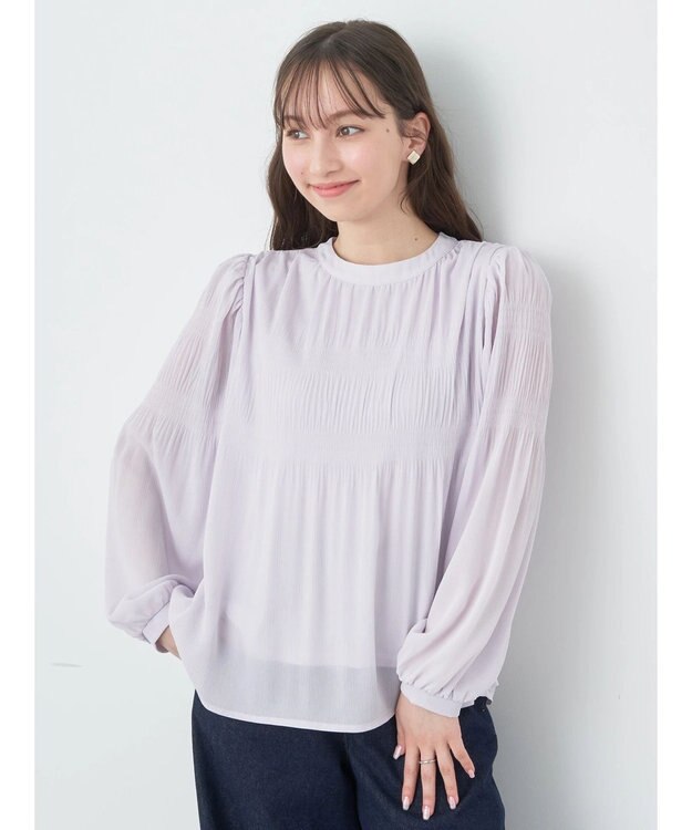 earth music&ecology マジョリカプリーツブラウス Pink