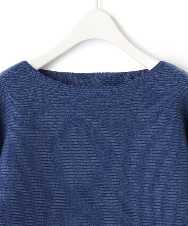 ICB L 【洗える】 ソフトカシミヤミックス ドルマンスリーブニット サックスブルー系