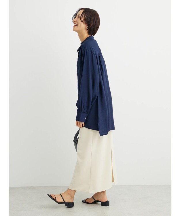 Green Parks らくスレＩラインスカート Ivory