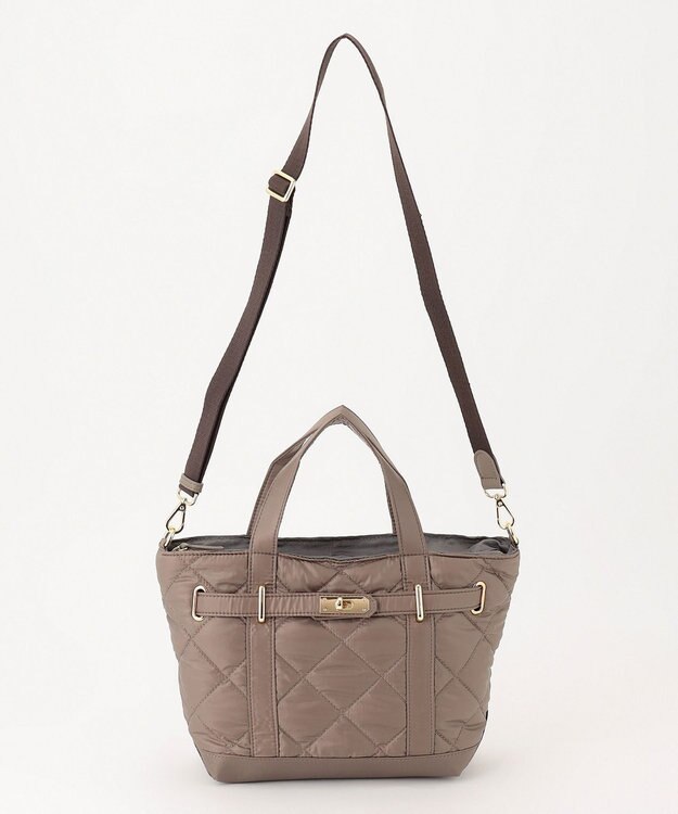 J.PRESS LADIES 【2way】ボンディングキルト バッグ ブラウン系