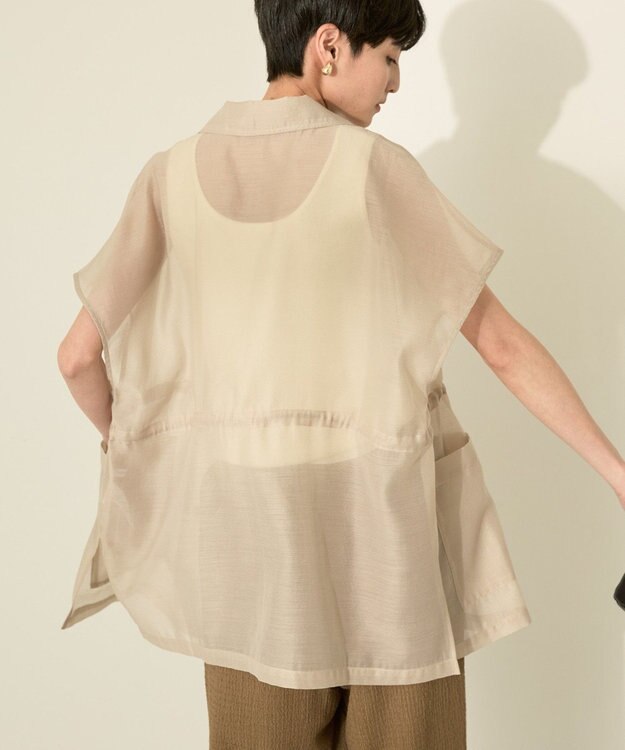 AMERICAN HOLIC シアーオーバーサイズテーラードベスト【WEB限定カラー有り】 Beige