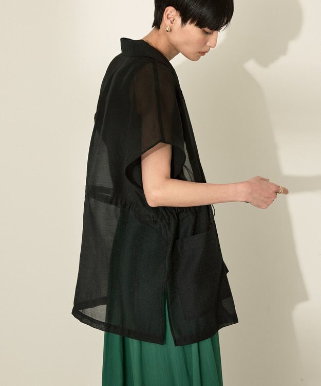 AMERICAN HOLIC シアーオーバーサイズテーラードベスト【WEB限定カラー有り】 Black