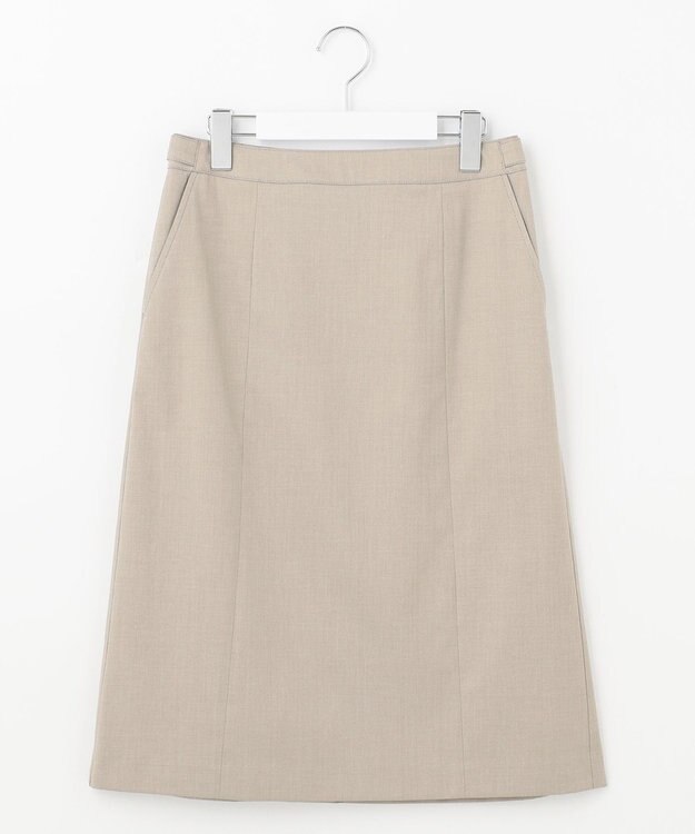 J.PRESS LADIES L 【洗える・撥水・防汚】コットンFITTYシャーク スカート ベージュ系