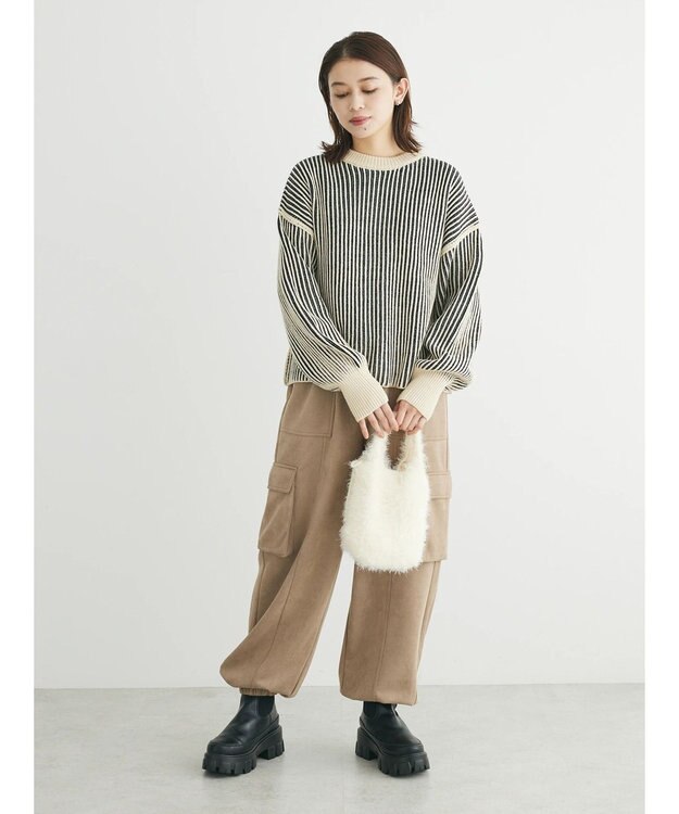 Green Parks ２ｗａｙ前後ニットプルオーバー Light Beige