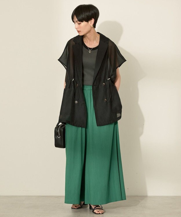 AMERICAN HOLIC シアーオーバーサイズテーラードベスト【WEB限定カラー有り】 Black