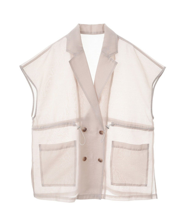 AMERICAN HOLIC シアーオーバーサイズテーラードベスト【WEB限定カラー有り】 Beige